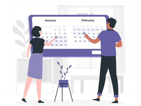 Collaborateurs renseignant leurs congés sur un calendrier partagé.
